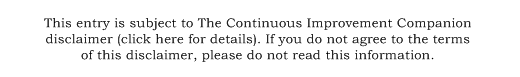 The Continuous Improvement Companion Disclaimer