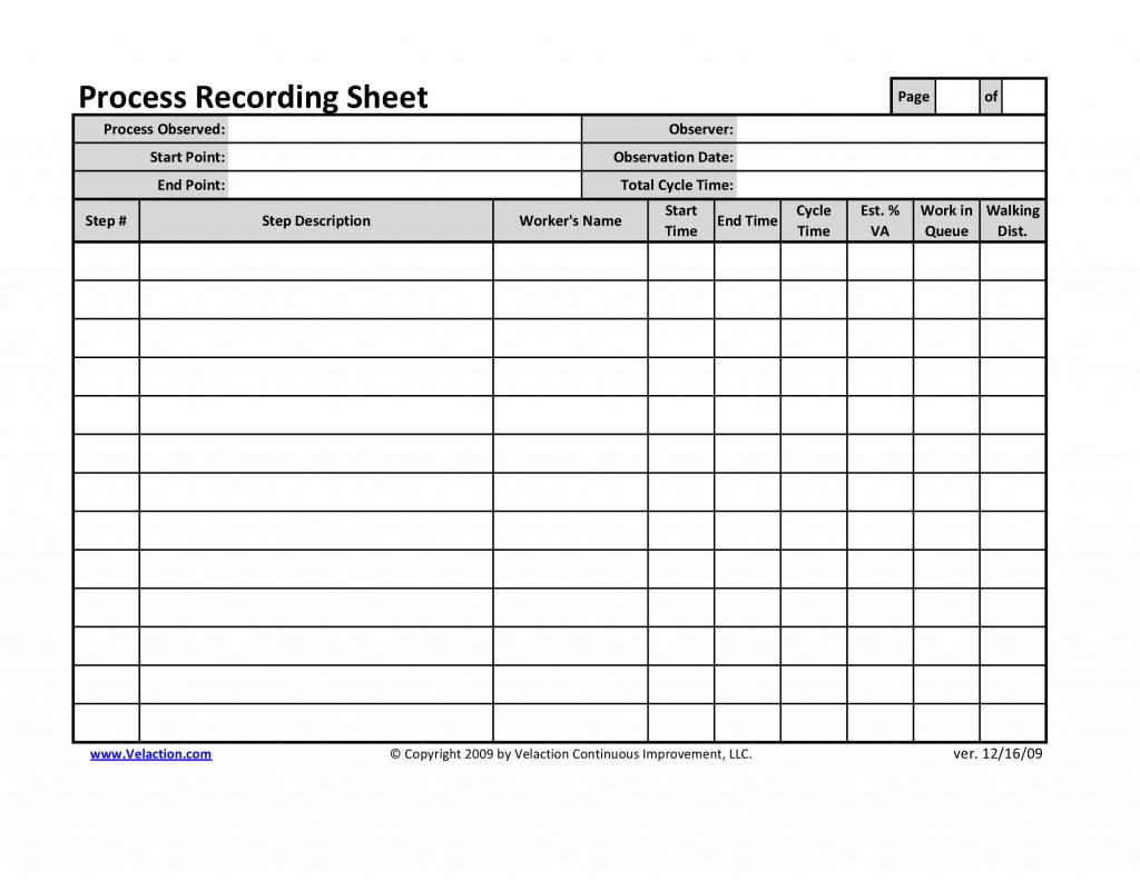 Waste Management Record Template