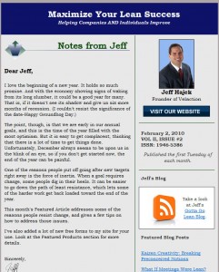 Maximize Your Lean Success Newsletter