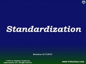 Standardization Lean Training Title Page